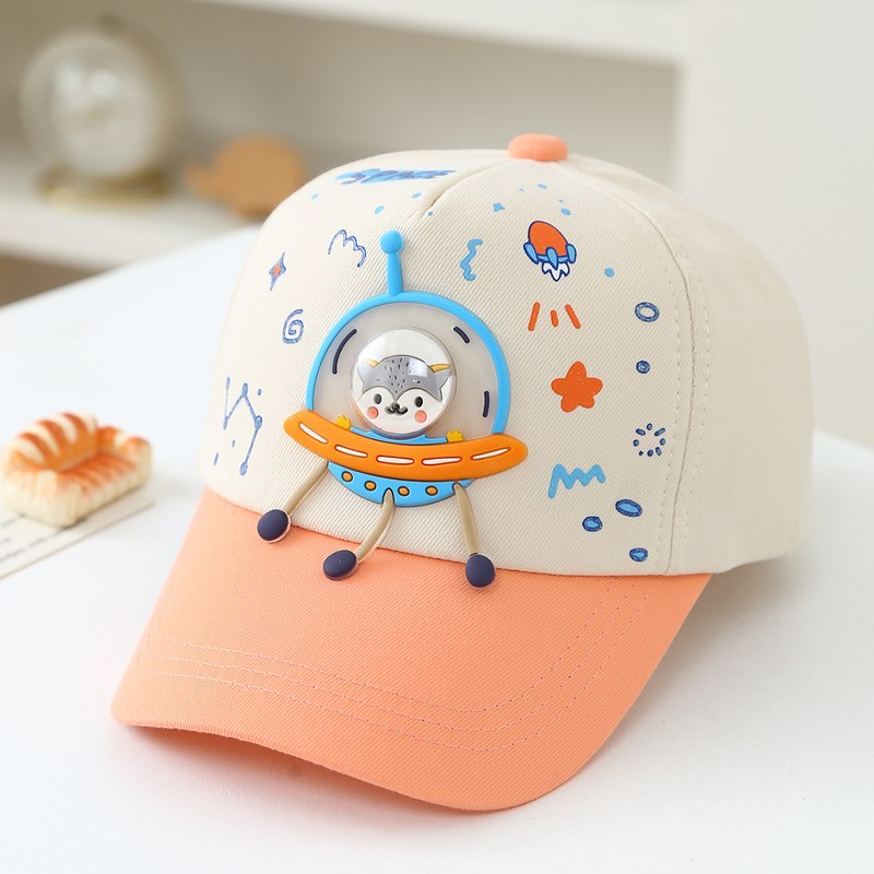 Kids Baseball Cap Cartoon Space Astronaut Sun Hat Boys Girls Age 3-6