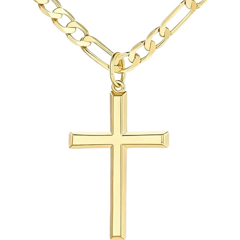 Men's Classic Minimalist Cross Pendant Necklace Simple Style