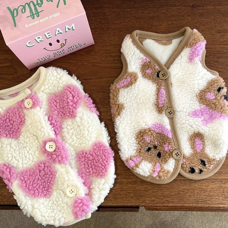 Fleece pet vests — inspected supplier photo