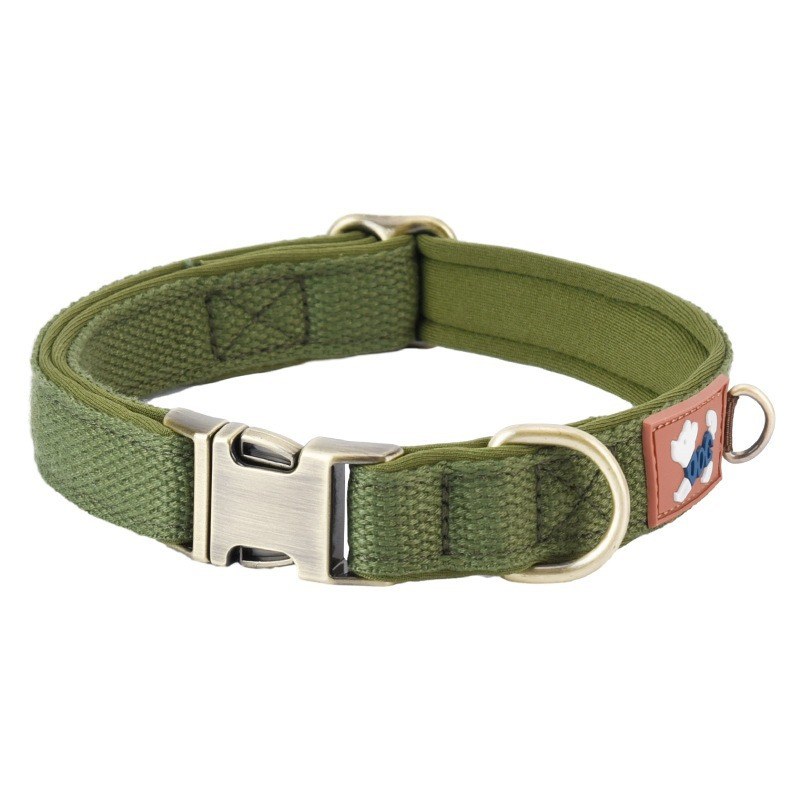 Adjustable Dog Collar Space Cotton Lined Soft Webbing Neck Strap